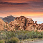valley of fire at sunset