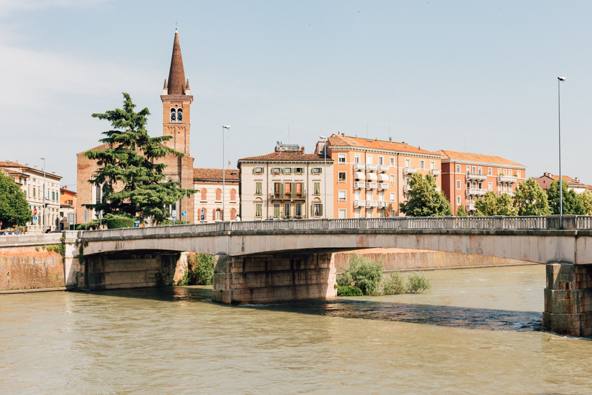 Adige River of Verona Italy